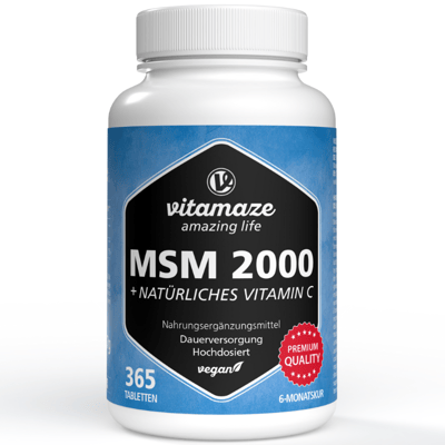 MSM 2000 + vitamina C dall'estratto di acerola